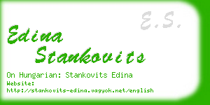 edina stankovits business card